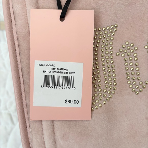 Juicy Couture Pink Crossbody Bag with Rhinestone Logo NWT - Picture 3 of 10